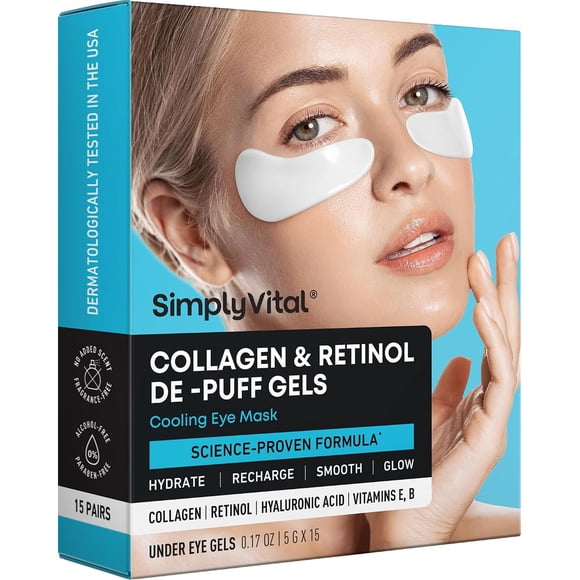 Parches para Ojos SimplyVital Colágeno Retinol 15 Pares