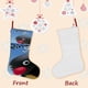 thumbnail image 3 of Pingu Tema: Calcetines de Navidad, fino lino blanco para colgar en escaleras y chimenea, decoración navideña para el hogar, regalo de Navidad. 45cm × 32cm, 3 of 5