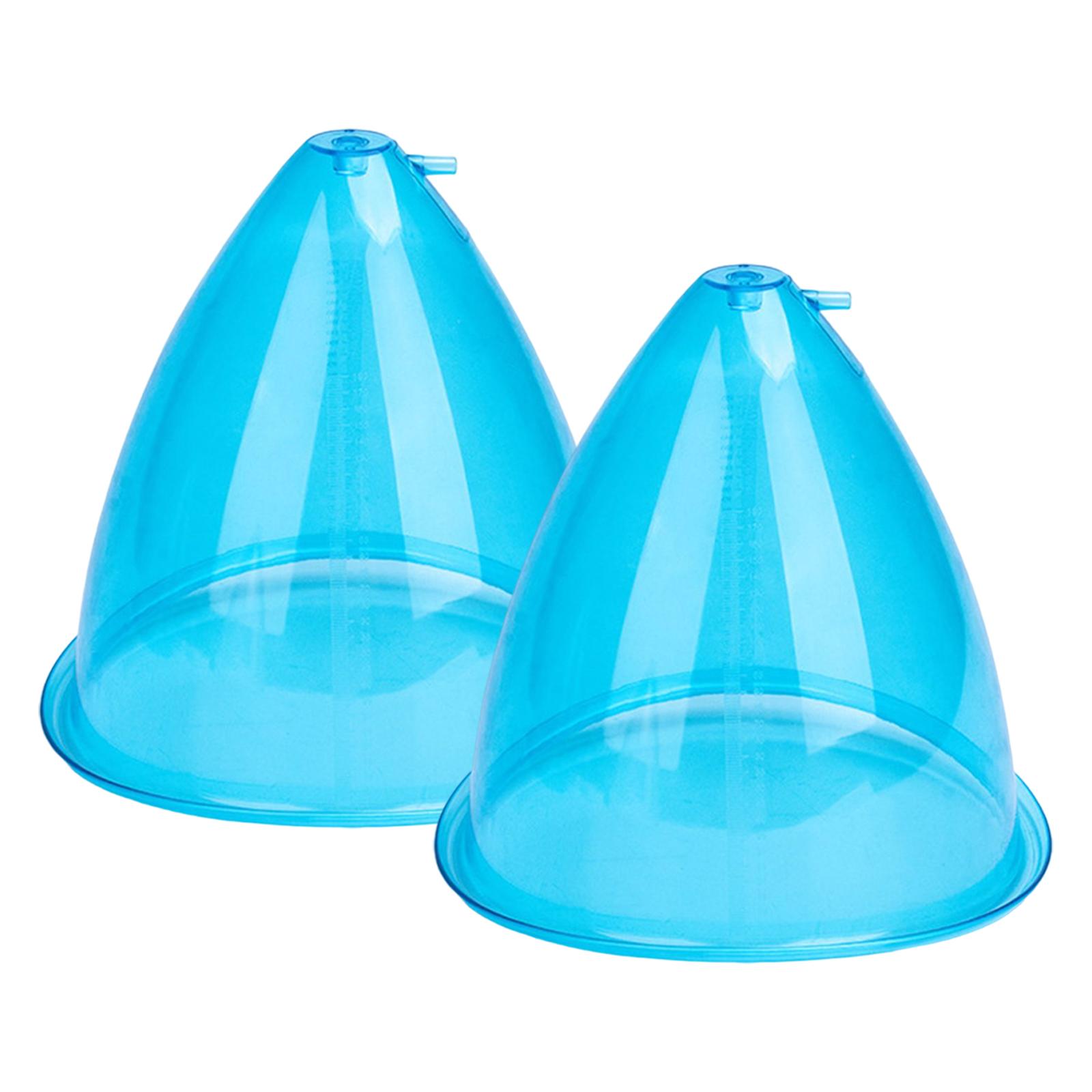 Magideal - 1 Par De Accesorios Para De Ventosas Al Vacío, Ventosas De Vacío Premium De 150/180Ml Para Masaje Corporal De Levantamiento De Glúteos , 150Ml Azul
