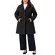 thumbnail image 2 of Abrigos de invierno para mujer de talla grande Agnes Orinda, chaqueta con solapa de muesca, de un solo pecho, elegante y moderna, abrigo de guisante de longitud media con bolsillo 2025 4X negro, 2 of 6