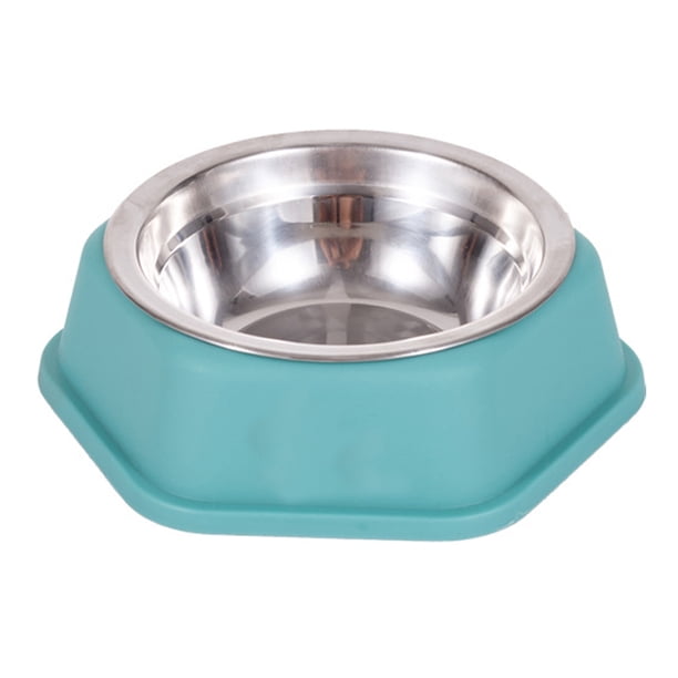 Comedero individual antivuelco para perros y gatos, de acero inoxidable, para perros pequeños y medianos.