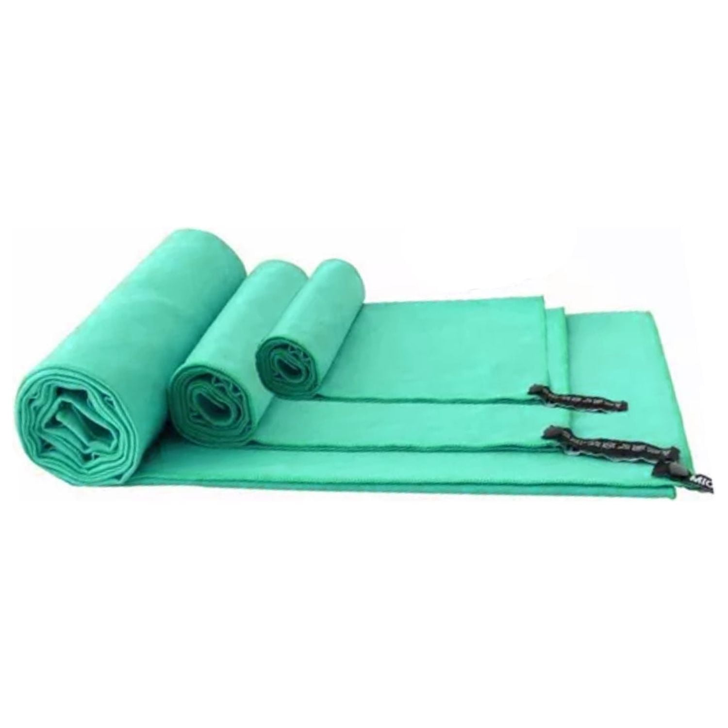 Importclick - Set 3 Toallas Baño Viaje Microfibra Secado Rápido Menta