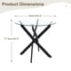 thumbnail image 1 of Round Dining Table, 35.5" Glass Dining Table with Black Legs, Modern Kitchen Table for Home Kitchen, Dining Room, 1 of 3