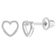 thumbnail image 1 of Aros corazón de plata 925 y circones para bebés, 1 of 2