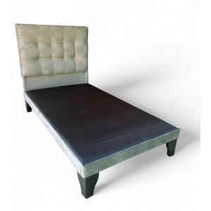 Mbc - Base Europea 1.5 Plazas + Respaldo 1.5 Plazas Valencia Felpa Gris