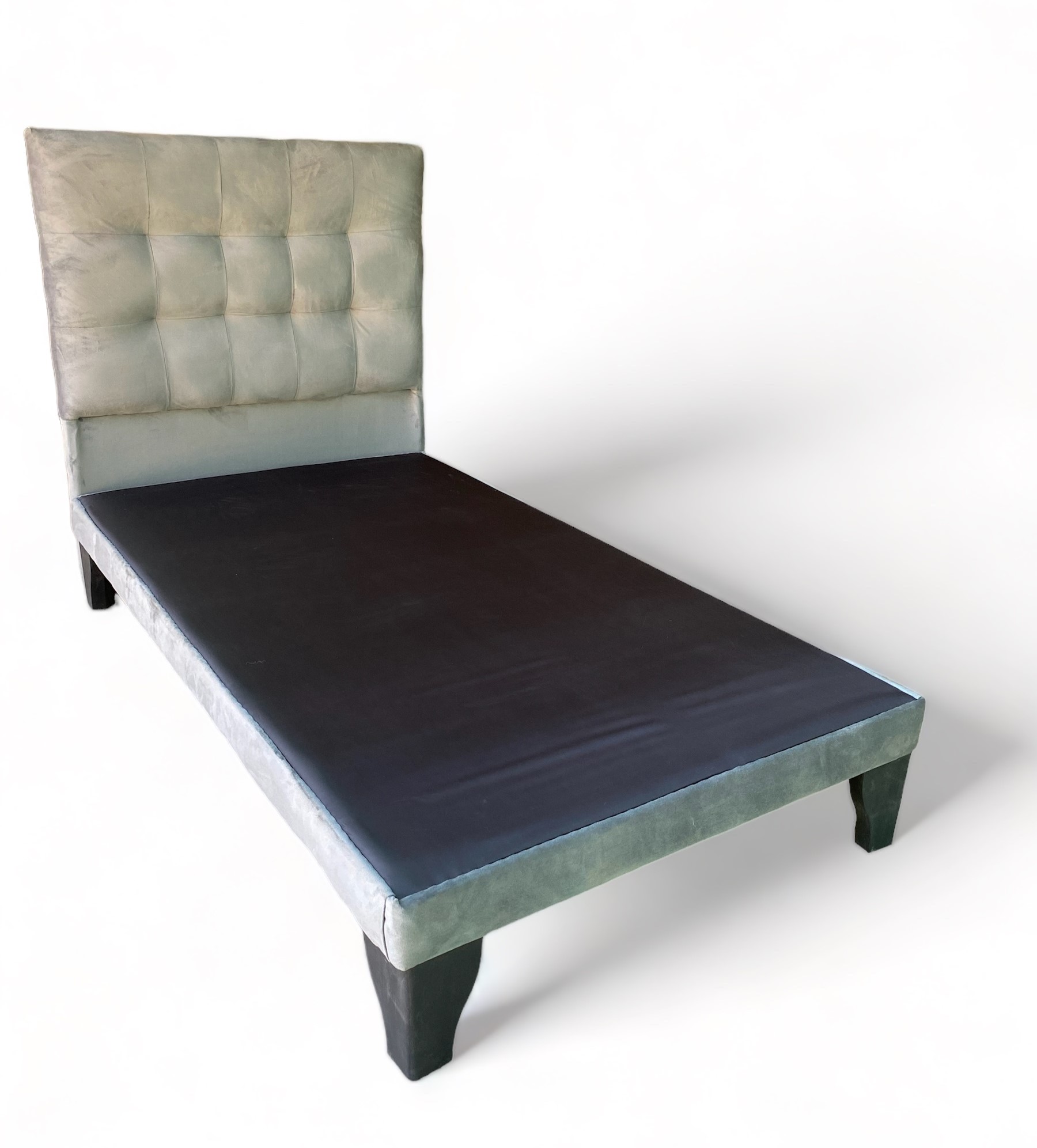 Mbc - Base Europea 1 Plaza + Respaldo 1 Plaza Valencia Felpa Gris