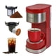 thumbnail image 1 of Cafetera de una taza Koolatron K‑Cup/Café molido, color rojo, con apagado automático, 1 of 5