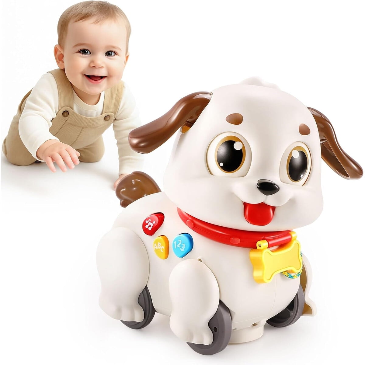 Juguete Musical Ludilo Perrito Educativo Empujar Tirar 1-3 Años