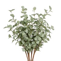 Plantas Artificiales Vgia, Tallos De Eucalipto De 27 Cm, Color Verde, 6 Unidades
