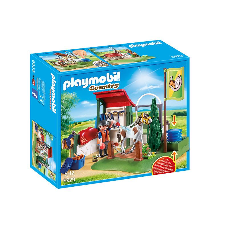 Play Mobil - Set De Limpieza Para Caballos Armables