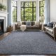 thumbnail image 1 of Alfombra de Área FinRèc Home 274 cm x 183 cm Gris Azul/Blanco, 1 of 9
