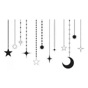 Rienda Libre Graphics - Decomural Hanging Stars Moon Ws-44159