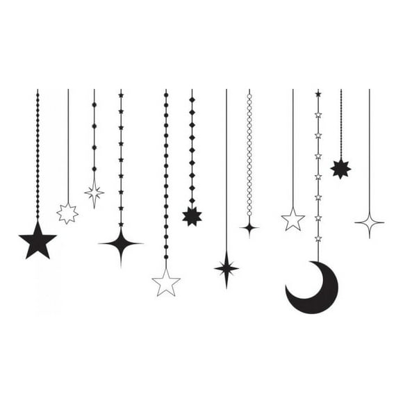 Decomural Hanging Stars Moon WS-44159