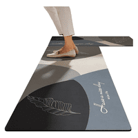 Crusec - Set 2 Alfombra 50X120 Y 50X80 Cm Cocina Piso Antideslizante