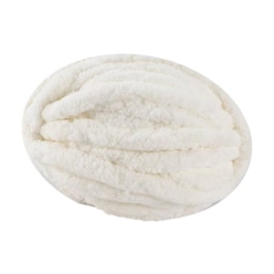 Magideal - Hilo Grueso Y Grueso, Hilo De Lana Grueso, Hilo De Poliéster Suave, Hilo Para Tejer Brazos, Hilo De Peso, Hilo De Punto Para Manta/Suéter/Tejido De , Blanco Crema