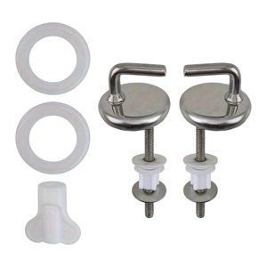 Magideal - Bisagras De La Tapa Del Inodoro, Conector De Montaje, Accesorios Engrosados De Soporte De Fijación Ajustable, Parte De Reemplazo Para Hoteles Public