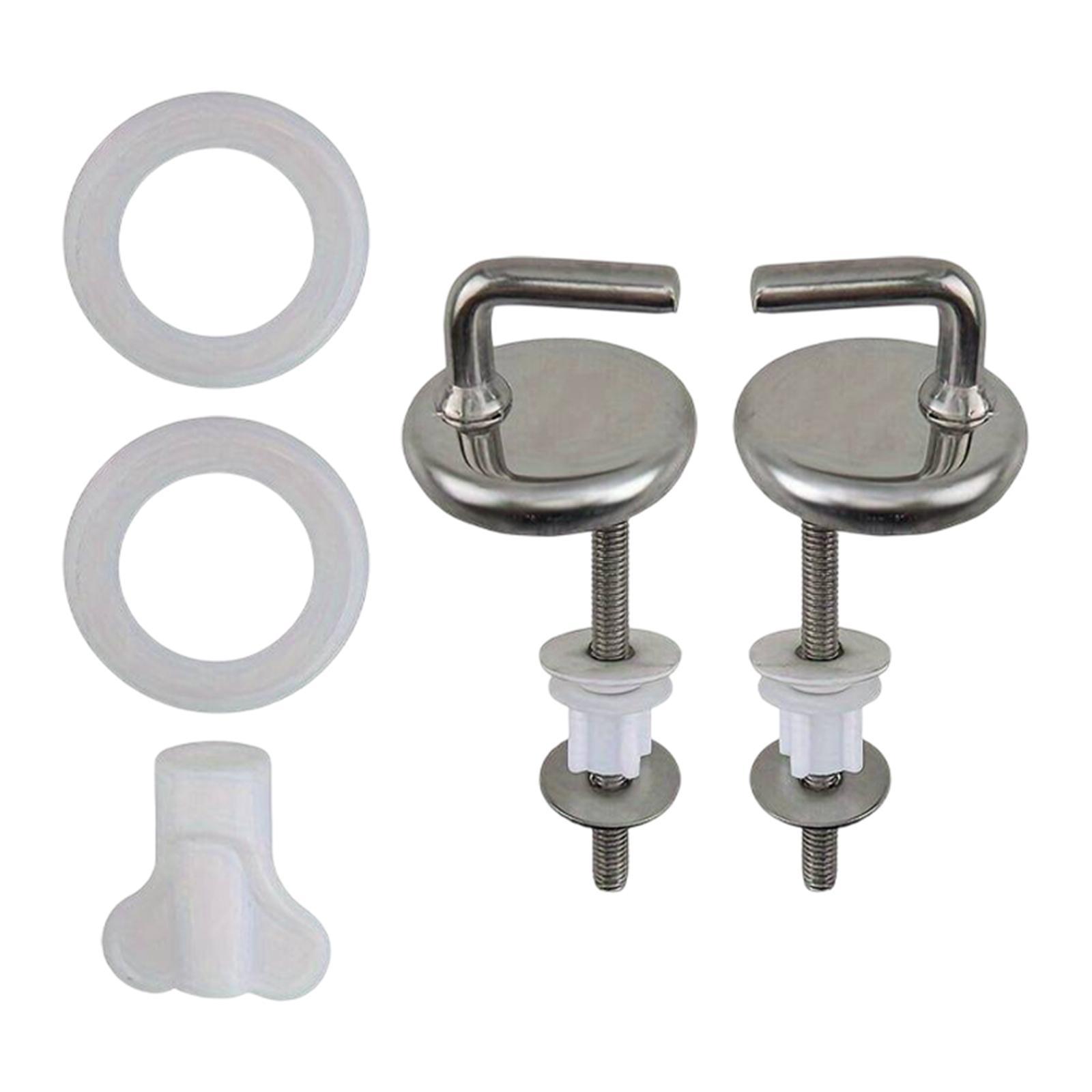 Magideal - Bisagras De La Tapa Del Inodoro, Conector De Montaje, Accesorios Engrosados De Soporte De Fijación Ajustable, Parte De Reemplazo Para Hoteles Public