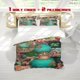 thumbnail image 1 of 3pcs Singing Monster Patchwork Print Bedding Set Soft Duvet Cover and Two Pillowcases, 1 of 5