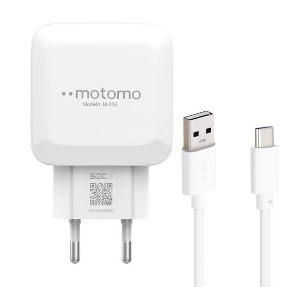 Cargador De Telefono Doble Puerto USB 5V 2.1A Cable USB-C
