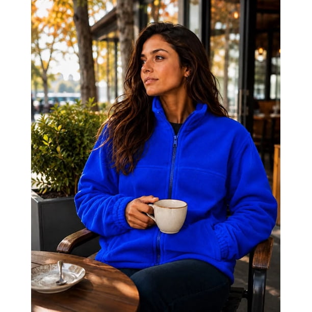 Poleron Micro Polar 300g Termico 100% Poliester Unisex L-xl Azul Lisa