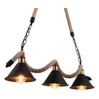 Genérico - Lampara Colgante Araña Interior Cáñamo Retro Bar Hogar Lau