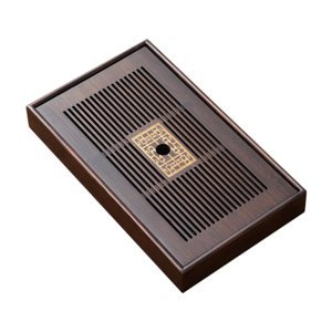 Magideal - Bandeja De Té De Bambú, Bandeja Para Servir Té, Accesorio De Juego De Té, Plato Tipo Drenaje, Bandeja De Té, Agua De Drenaje Para El Hogar, Casa De Té