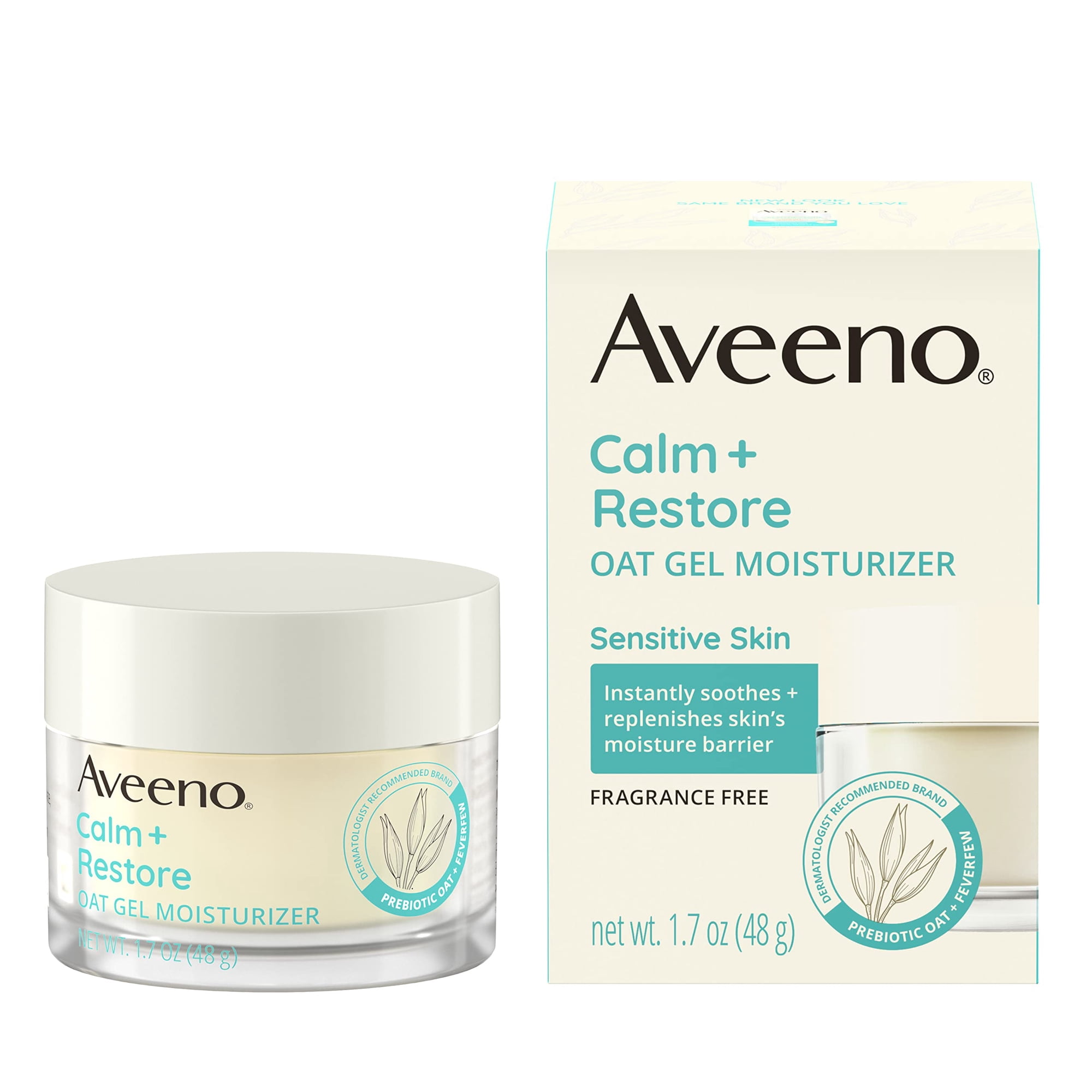 Crema Hidratante Facial Aveeno Calm + Restore Avena Gel 50 Ml