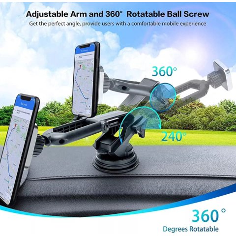 Genérico - Base Soporte Con Super Iman Neodimio Ajustable Para Celulares