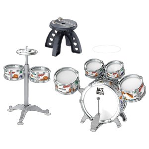 Magideal - Juego De Batería Para Niños Principiantes, Juguete De Desarrollo, Juguete Sensorial Educativo Con Taburete Para Niños Y Niñas, Guardería, Concierto , Estilo B