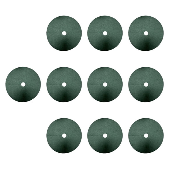10 anillos de mantillo para árboles, para el control de malezas, barrera de malezas, tela protectora redonda, hidratante, para árboles frutales, no te 72 cm de 8 cm de agujero