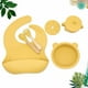thumbnail image 1 of 6pcs Baby Feeding Set, Silicone Bib, Toddler Training Straw Cup, Baby Self Feeding Spoon Fork – Tableware Suction Cup Bowl For Infant Toddler, 1 of 3