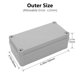 thumbnail image 2 of Caja de conexiones LeMotech impermeable IP67 16 x 8 x 6 cm, 2 of 8