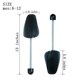 thumbnail image 2 of Hormas Ahberxig 33 cm negro – 16 pares, 2 of 6