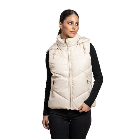 Todopiel - Puffa Sin Manga Chg76 Ecocuero Blanco Invierno