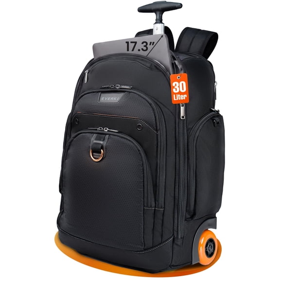Mochila con ruedas EVERKI Atlas 30L para laptops de 13 a 17,3"