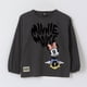 thumbnail image 1 of Polera Manga Larga Niña Minnie Mouse Gris Oscuro Disney, 1 of 4