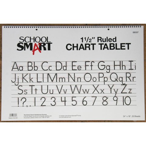Tableta Chart School Smart 85337 De 60 X 40 Cm Con 25 Hojas, Color Blanco