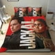 thumbnail image 1 of El Día del Chacal Conjunto de sábanas temático, trío de piezas, cómodo y amigable con la piel, diseño único, regalo de decoración para el hogar para familiares, amigos y fans,173cm *218cm, 1 of 6