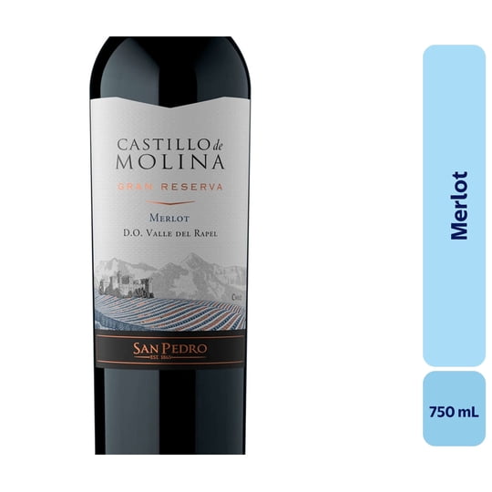 Vino Merlot Botella 750 mL Castillo Molina