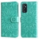 thumbnail image 1 of Funda tipo cartera FOXDOCK para Samsung Galaxy M52 5G , diseño girasol en relieve, cuero PU, cierre magnético, soporte y tarjetero, 1 of 5