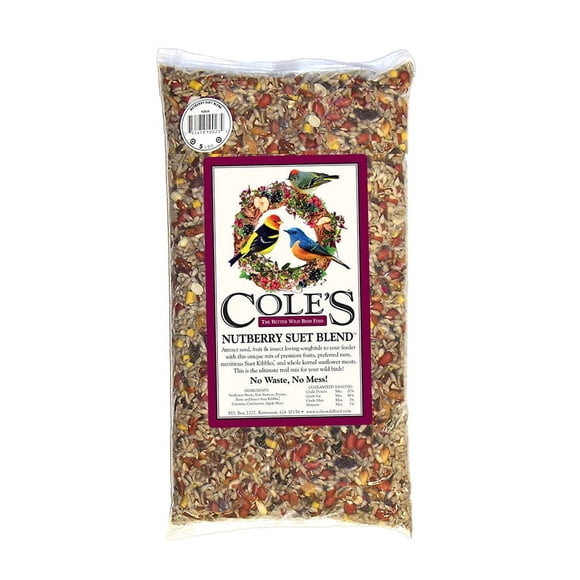 Mezcla de sebo de nuez de Cole's, semillas de pájaro, paquete de 9 kg