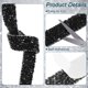 thumbnail image 3 of Uxcell 4 Yardas Cinta de Rhinestone de Resina, Cintas de Cristal Autoadhesivas, Negro, 3 of 6