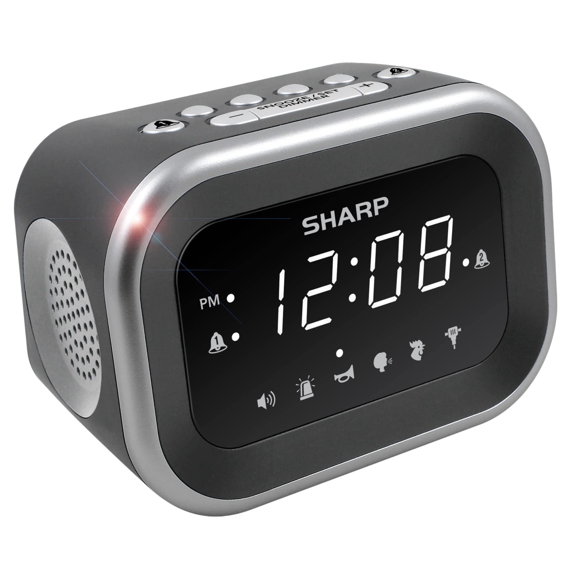 Reloj Digital Sharp Big Bang Plateado/negro