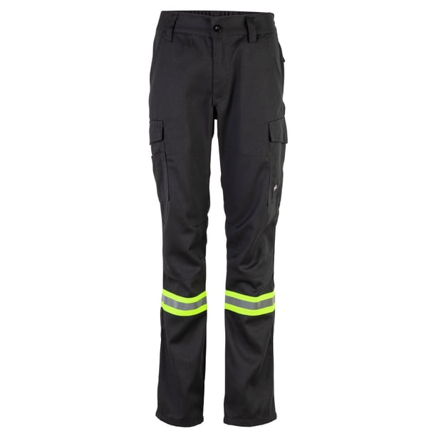 PANTALON GABARDINA DUAL HI VIS CON CINTA DIA Y NOCHE Negro
