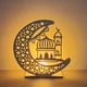 thumbnail image 1 of 3D Wooden Handmade Moon Star LED Lights - Perfect Ramadan Kareem Ornament for Muslims, Eid Crafts, Home Decor & Themed Parties, 1 of 5