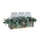 thumbnail image 1 of Caja de madera decorativa para mesa con molduras de metal y vegetación, 1 of 2