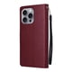 thumbnail image 4 of Funda Cartera para iPhone 16 Pro Max con Tarjetero, Soporte y Cordón - Protección Rojo, 4 of 6