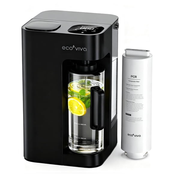 Filtro de agua Ecoviva Mate 3 de ósmosis inversa de 8 etapas, jarra de 1,3 L