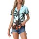 thumbnail image 1 of INSPIRE CHIC Camisas de Regreso a Clases para Mujeres Camisas Hawaianas de Manga Corta con Botones y Estampado Floral Tropical S Coco Azul, 1 of 6