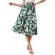 thumbnail image 1 of INSPIRE CHIC Falda Midi Floral para Mujer de Verano con Cintura Elástica, Elegante y Casual, Línea A, Estilo Bohemio, Talla M, Verde, 1 of 6